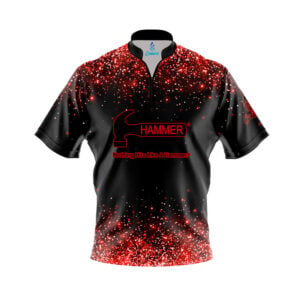 Red Glitter Fast Track CoolWick Bowling Jersey - Hammer
