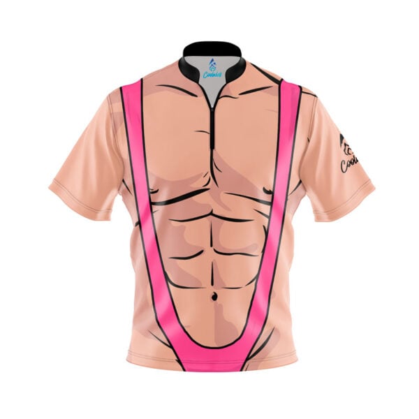 Pink Mankini Fast Track CoolWick Bowling Jersey