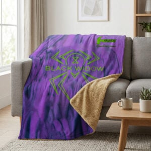 Hammer Black Widow 3.0 Dynasty Sherpa Lined Throw Blanket