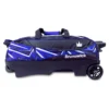 Brunswick Hybrid 3 Ball Triple Roller Black Blue Bowling Bag - Image 2