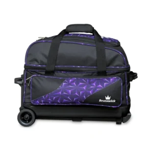 Brunswick Zone Double 2 Ball Roller Purple Prism Bowling Bag