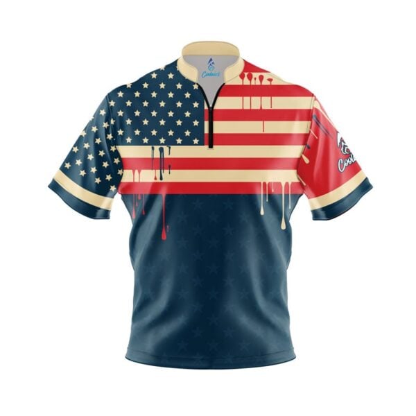 Patriotic Drip Fast Track CoolWick Bowling Jersey