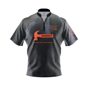 Hammer Raw Hammer Black Grey Fast Track CoolWick Bowling Jersey