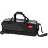 KR 3 Ball Diamond Black Slim Triple Roller Bowling Bag