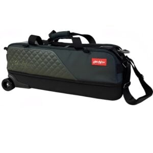 KR 3 Ball Diamond Hunter Green Slim Triple Roller Bowling Bag