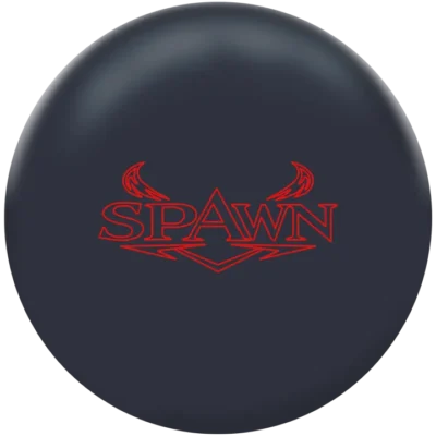 Hammer Spawn bowling ball, all-black with red SPAWN logo, HK22C² Solid Reactive coverstock