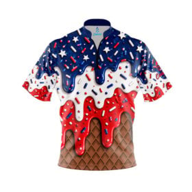 Star Spangled Cone Fast Track CoolWick Bowling Jersey