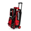 Genesis Sleek Gloss 3 Ball Triple Roller Black Red Bowling Bag