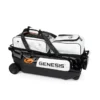 Genesis Sleek Gloss 3 Ball Triple Roller White Black Bowling Bag - Image 4