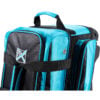 KR Strikeforce Konvoy 2 Ball Double Roller Black Caribbean Blue Bowling Bag - top close-up