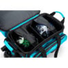 KR Strikeforce Konvoy 2 Ball Double Roller Black Caribbean Blue Bowling Bag - ball compartment detail