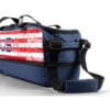 KR Dye Sub 3 Ball Slim Triple Roller USA Bowling Bag - end close-up