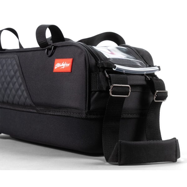 KR 3 Ball Diamond Black Slim Triple Roller Bowling Bag - end close-up