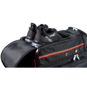 KR Strikeforce Diamond Dually 3 Ball Triple Roller Black Bowling Bag - shoe compartment detail