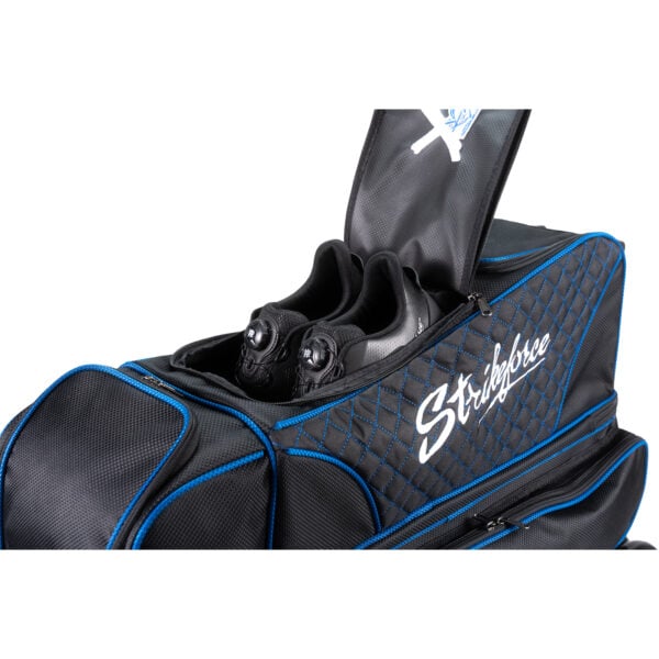 KR Strikeforce Cruiser 4x4 Black Royal 4-Ball Bowling Bag - shoe compartment detail