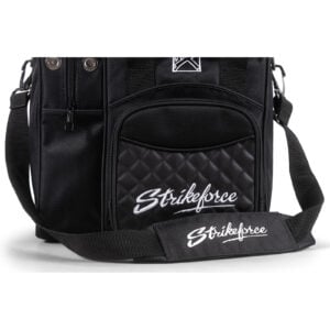 KR Flexx 1 Ball Single Tote Diamond Black Bowling Bag - front close-up