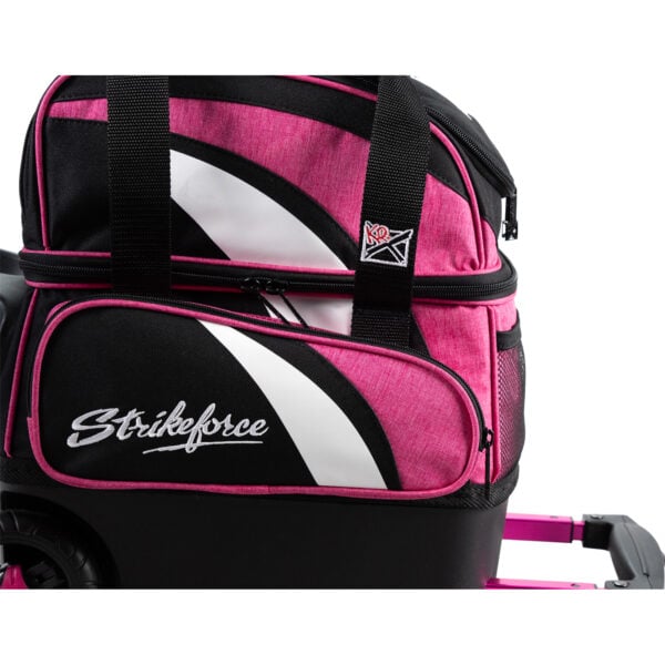 KR Cruiser 1 Ball Single Roller Pink Bowling Bag - side close-up