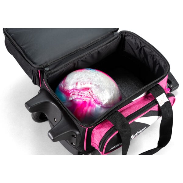 KR Cruiser 1 Ball Single Roller Pink Bowling Bag - ball compartment detail