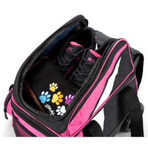KR Cruiser 1 Ball Single Roller Pink Bowling Bag - shoe and accessory compartments