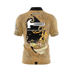Alternative view of Hammer Cup O' Noodles Quick Ship CoolWick Sash Zip Bowling Jersey