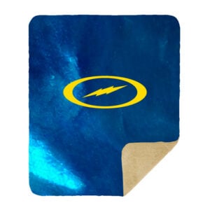 Alternative view of Storm IQ Tour Sapphire Sherpa Lined Throw Blanket