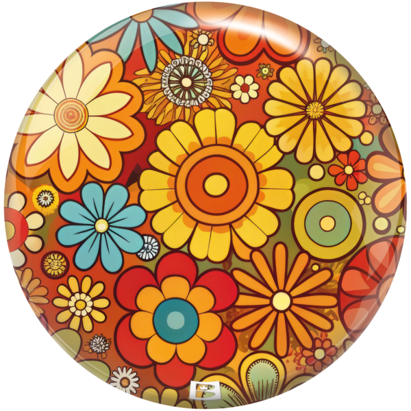Brunswick Retro Flowers Viz-A-Ball bottom