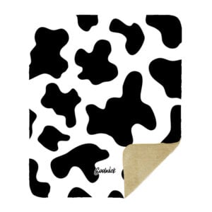 Alternative view of CoolWick Cow Sherpa Lined Throw Blanket