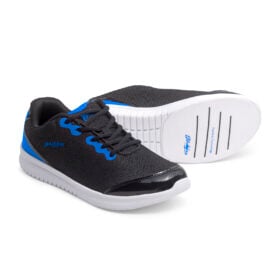 KR Strikeforce Glitz Black Blue Womens Bowling Shoes - pair detail