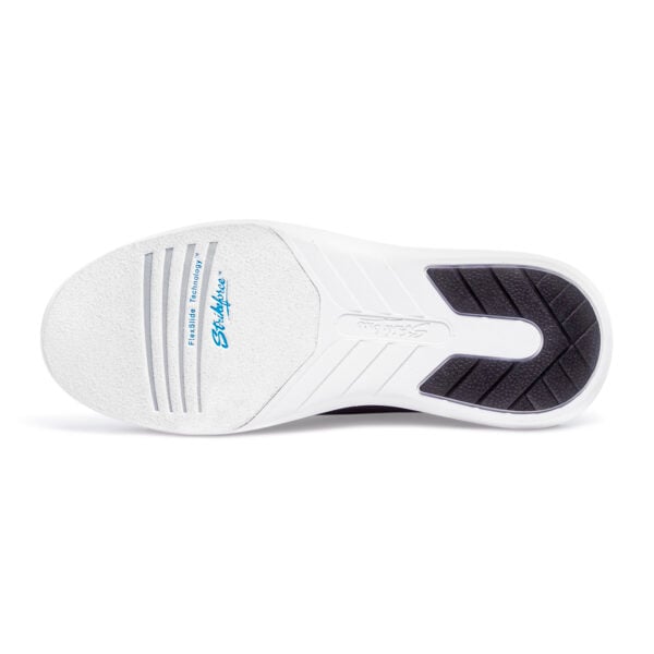 KR Strikeforce Lux Black Ocean Blue Womens Bowling Shoes - left outsole