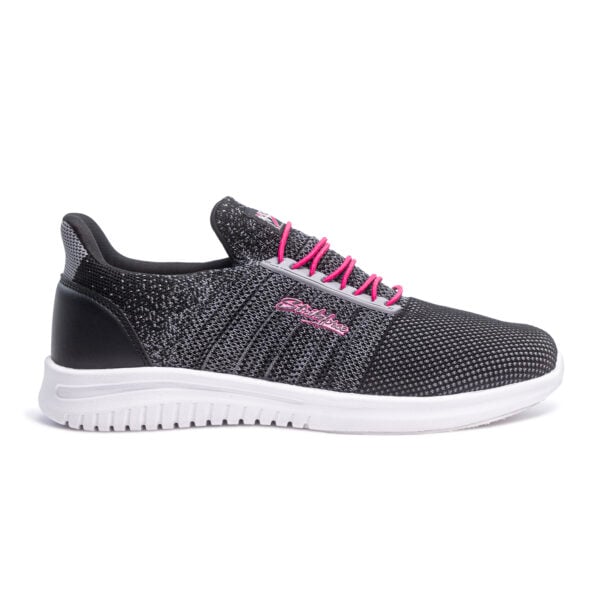 KR Strikeforce Rhythm Dark Grey Pink Womens Bowling Shoes - lateral view