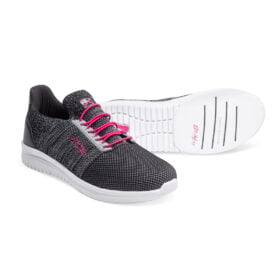 KR Strikeforce Rhythm Dark Grey Pink Womens Bowling Shoes - pair detail