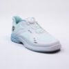 KR Strikeforce Lady Jet White Teal Womens Bowling Shoes - angle view