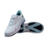 KR Strikeforce Lady Jet White Teal Womens Bowling Shoes - pair on the approach
