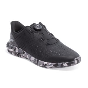 KR Strikeforce Arrow Fast Twist Black Camo Mens Bowling Shoes - angle view