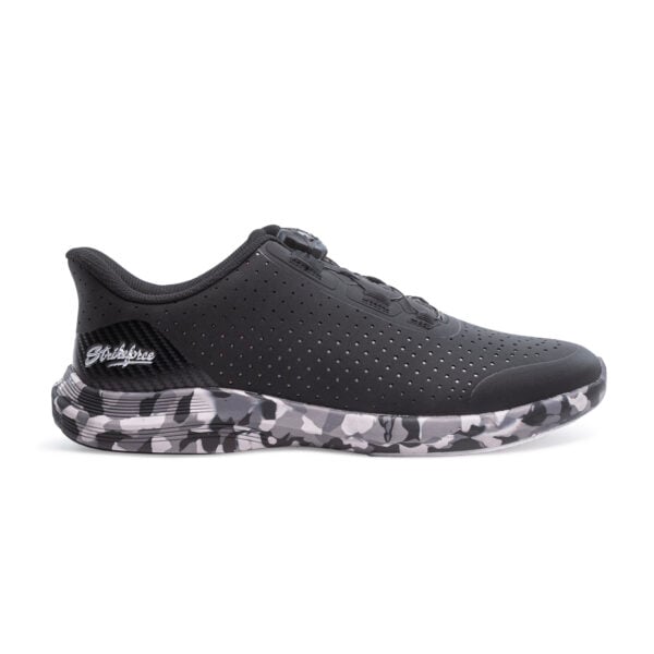 KR Strikeforce Arrow Fast Twist Black Camo Mens Bowling Shoes - lateral view