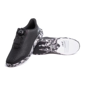 KR Strikeforce Arrow Fast Twist Black Camo Mens Bowling Shoes - pair on the approach
