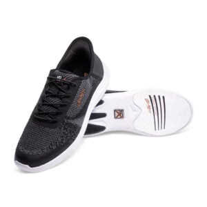 KR Strikeforce Pilot Black Mens Bowling Shoes - pair on the approach