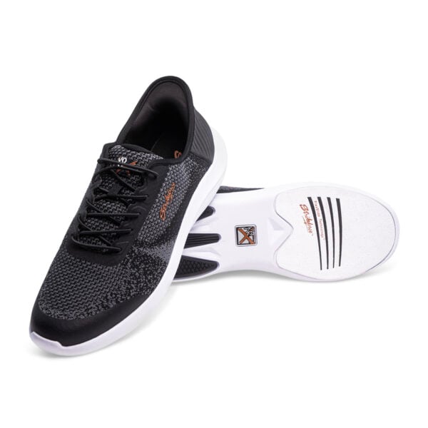 KR Strikeforce Pilot Black Mens Bowling Shoes - pair on the approach