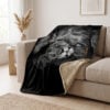 CoolWick Lion Sherpa Lined Throw Blanket