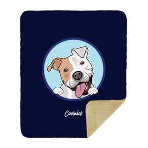 Alternative view of CoolWick Pittie Sherpa Lined Throw Blanket