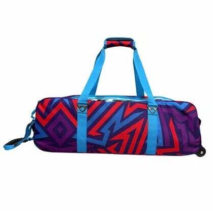 BSI 3 Ball Triple Roller Tote Teal Purple Red Bowling Bag - Image 3
