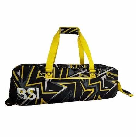 BSI 3 Ball Triple Roller Tote Yellow Black Bowling Bag