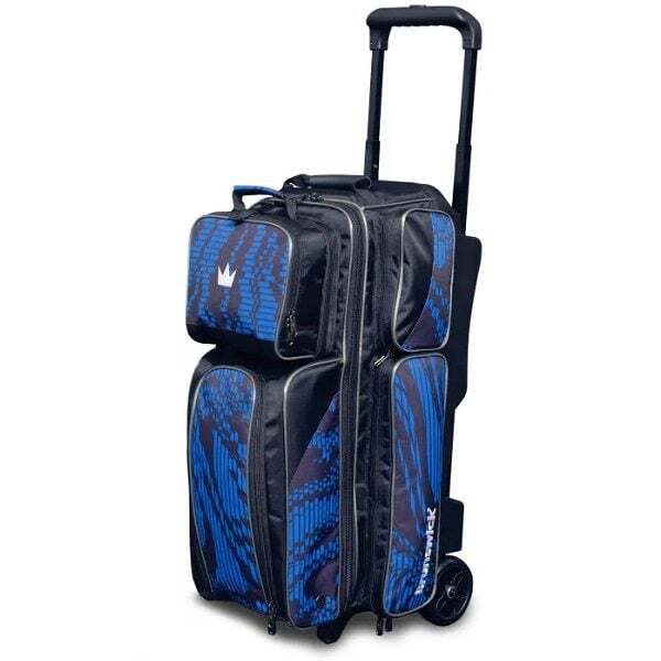 Brunswick Punisher 3 Ball Triple Roller Blue Bowling Bag