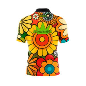Alternative view of Brunswick Retro Flowers Fast Track CoolWick Bowling Jersey