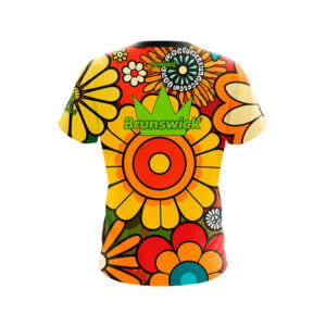 Alternative view of Brunswick Retro Flowers Semi-Custom CoolWick Bowling Jersey