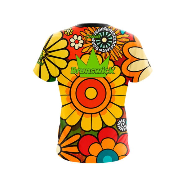 Brunswick Retro Flowers Semi-Custom CoolWick Bowling Jersey - Image 2
