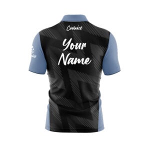 Alternative view of CoolWick Elite Ghostline Slate Blue Sash Zip Jersey