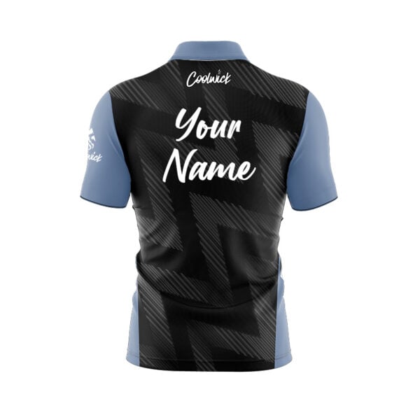 CoolWick Elite Ghostline Slate Blue Sash Zip Jersey - Image 2
