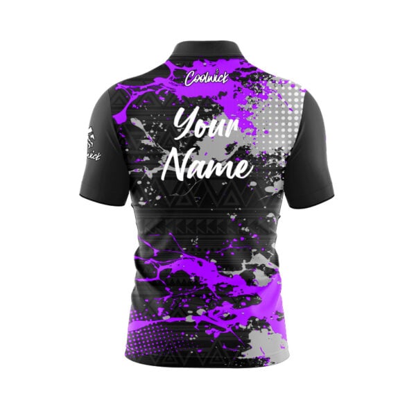 CoolWick Elite Purple Impact Sash Zip Jersey - Image 2