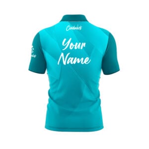 Alternative view of CoolWick Elite Vapor Teal Sash Zip Jersey
